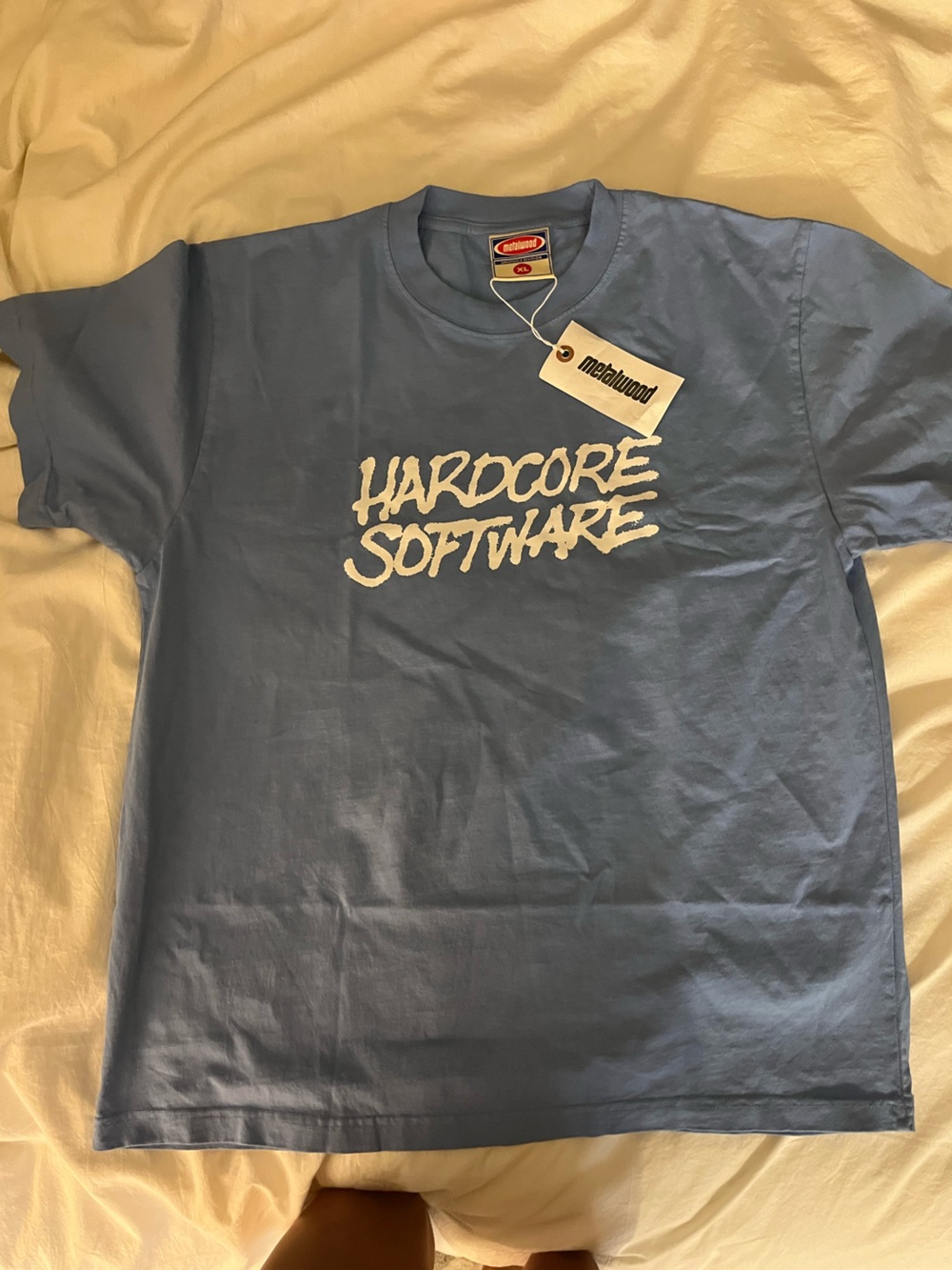 Hardcore Software Graphic Tee - Blue with White Logo